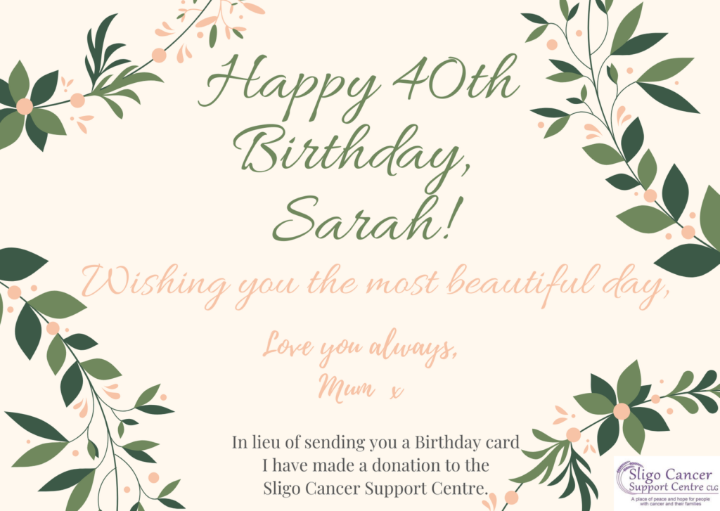 40th Birthday Card