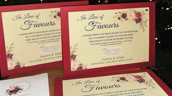 Wedding Favour Sligo Cancer Support Centre