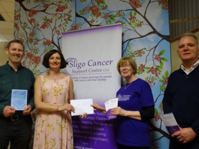 Mossie Martin, Edel Mollohan, Noeleen Henry (Board of Sligo Cancer Support Centre) and Michael Shannon (Board of Sligo Cancer Support Centre)